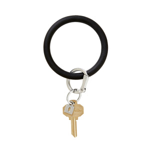 black silicone key ring