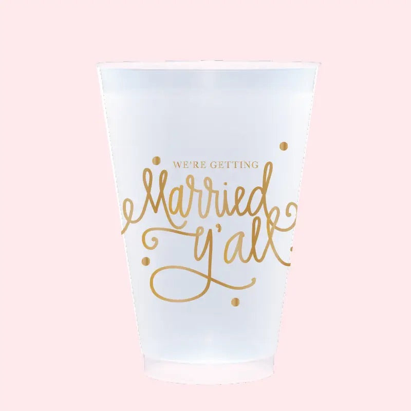 Frosted Cups - We’re Getting Married Y’all