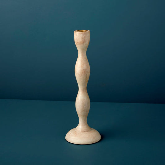 Aurora, Raw Natural Mango Wood Candlestick Tall